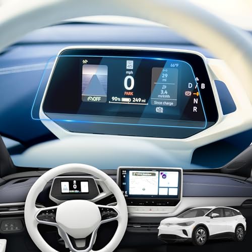 LFOTPP For 2025 ID.4 ID.3 Screen Protector - 2021-2025 Volkswagen ID4 ID3 (1st Edition/Pro/Pro) 5.3 Inch Cockpit Dashboard Display Protector [No More Glare& Fingerprint] 9H+ Glass ID.4 Accessories