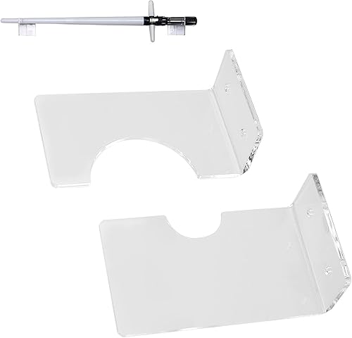 Miniatura 7 de Soporte de pared para sable de luz, estante de exhibición de espada, acrílico montado en la pared, soporte horizontal para espadas, soporte de