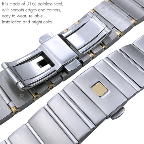 Ajustement montre acier inoxydable concave argent pour maillon solide - 4