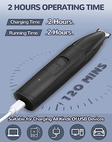 Dog Clippers for Grooming 2 Speed Low Noise Cordless Dog Paw Trimmer Rechargeable Small Pet Hair Trimmer for Grooming Cat Hair Clippers Shaver for Paws Eyes Ears Face Rump black  Cucciolini Doodles Dog clippers for grooming 2 speed low noise cordless dog paw trimmer rechargeable small pet hair trimmer for grooming cat hair clippers shaver for paws eyes ears face rump black   cucciolini doodles