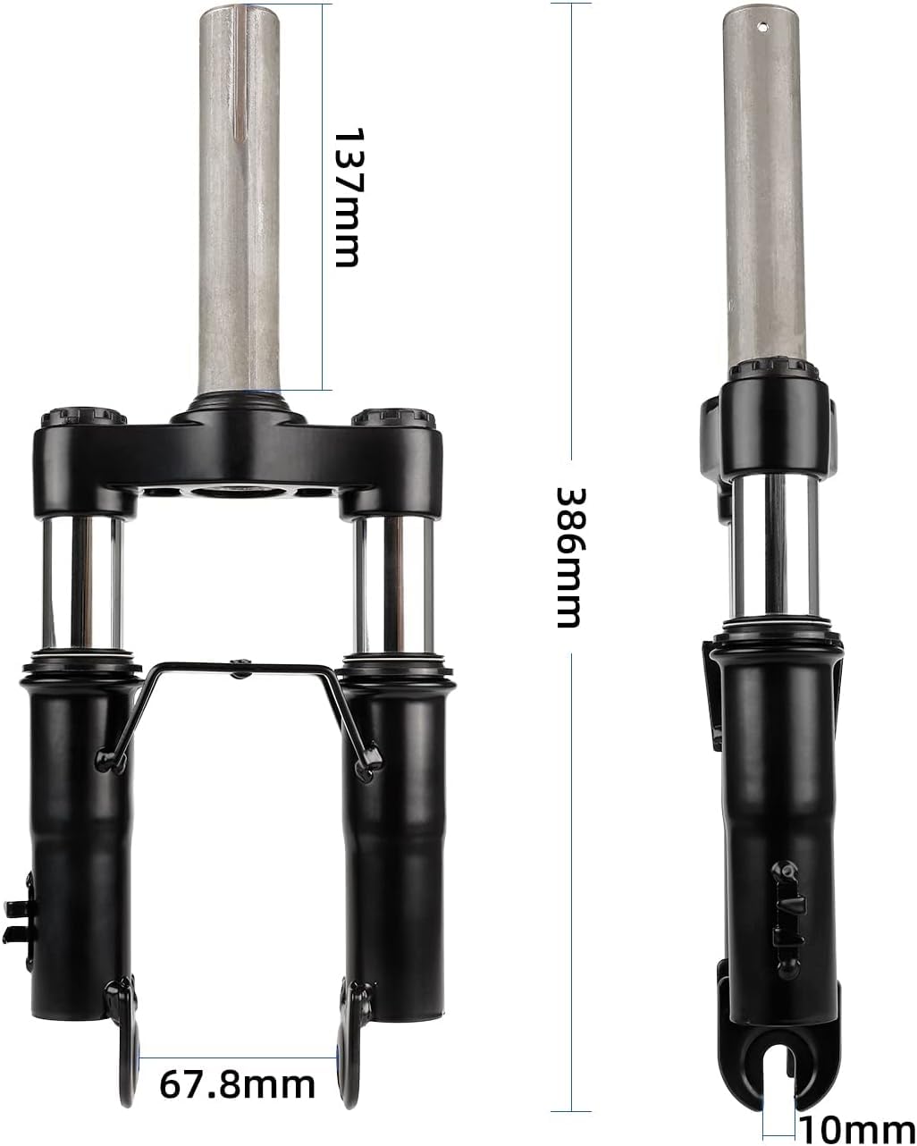 Amortisseur de Suspension Avant Fourche pour Xiaomi M365/Pro/Pro2/1S kit de Suspension Avant + Garde-Boue Avant + Support de Pied pour Electrique Trottinette Accessoire