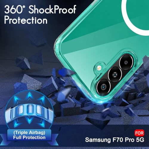Image of TheGiftKart Ultra-Hybrid Back Case Cover for Samsung Galaxy F70 Pro 5G Compatible with MagSafe | Hard Crystal Clear Back | Shockproof Bumper Cover Case for Samsung F70 Pro 5G (PC & TPU, Transparent)