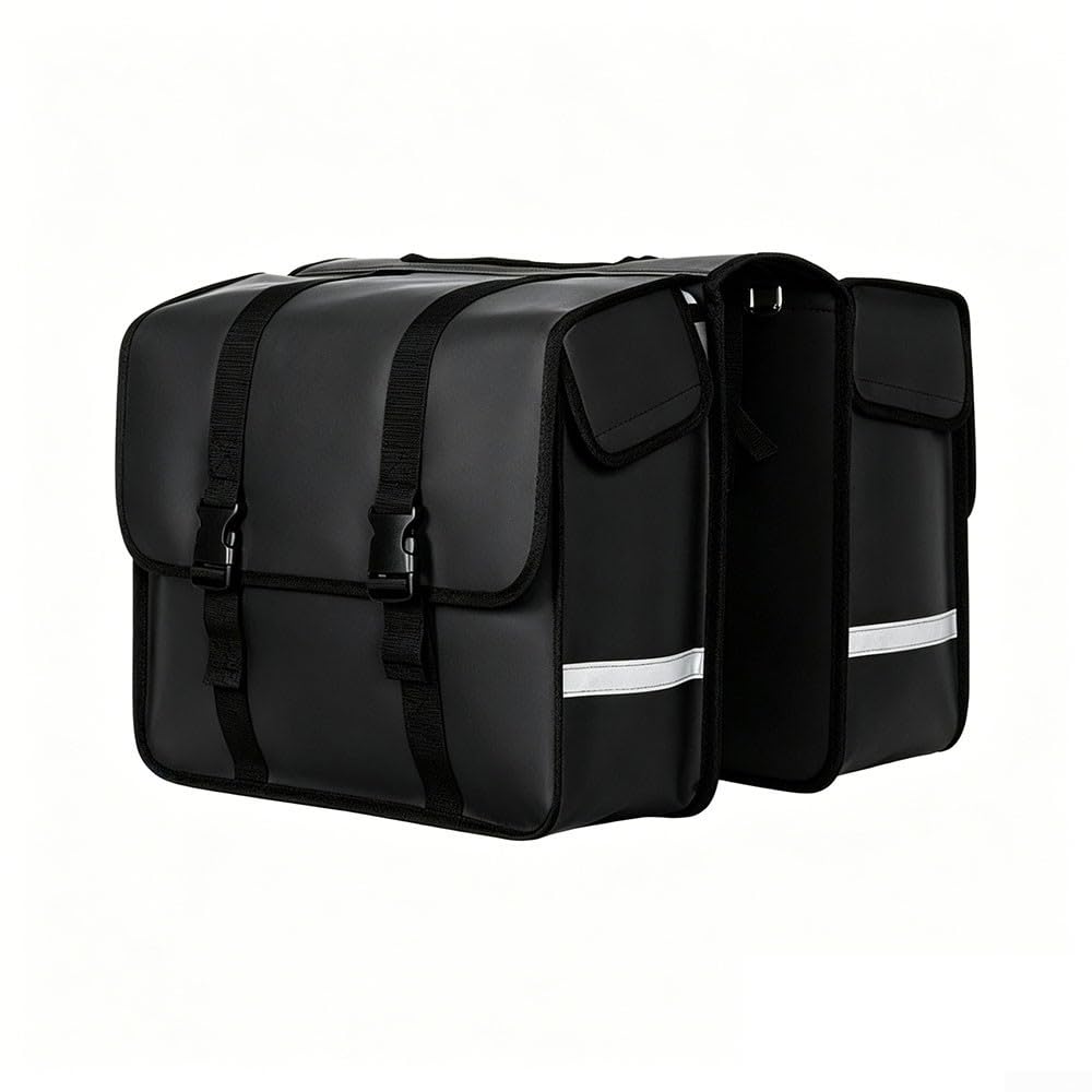 Borsa Doppia Bici 40L Strisce Riflettenti
