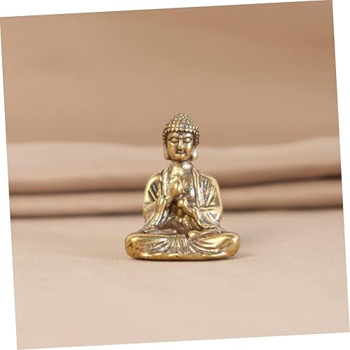 Miniatura 9 de ARTIBETTER Adornos decorativos de Buda, estatua de Buda sentada, adornos de escritorio, escultura de Buda Feng Shui, mini budista, decoración de