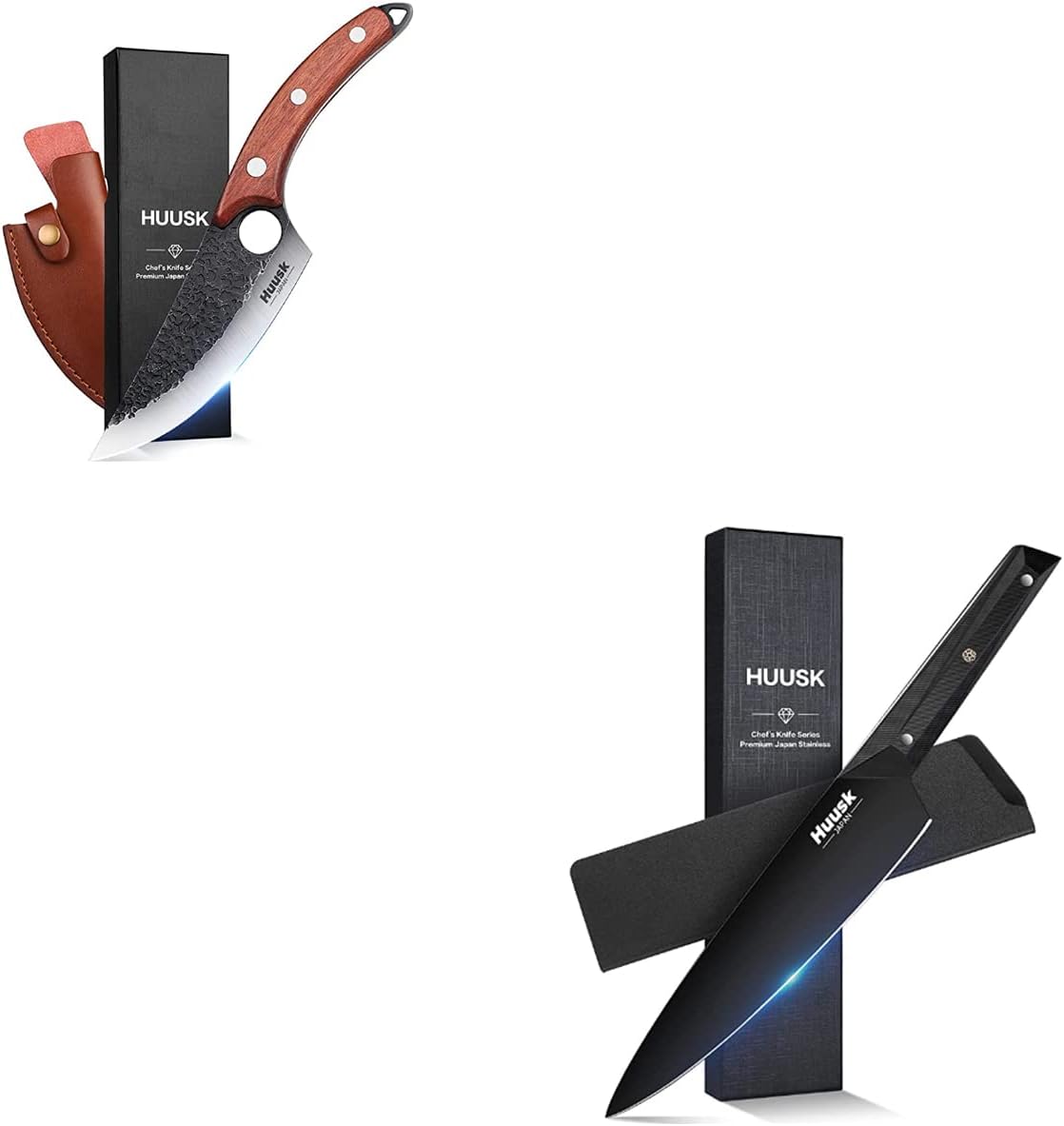 Huusk Viking Knives Hand Boning Knife Bundle with 7.