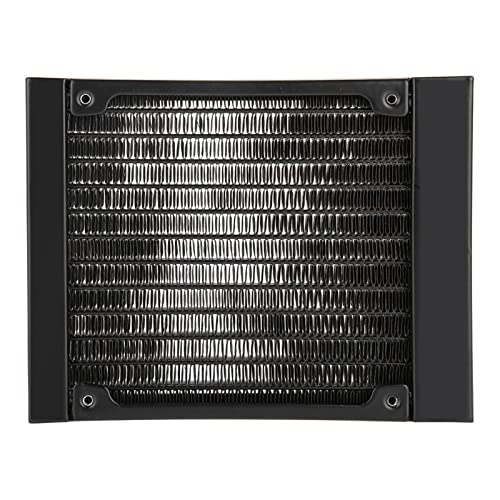 Intercambiador de Calor para PC, Enfriador Refrigeración por Agua Cobre Radiador Torre Disipador Aluminio 12Tubos CPU Sistemas Disipación del Rosca G1/4 Separador Refrigerador Computadora Tubo(120mm)