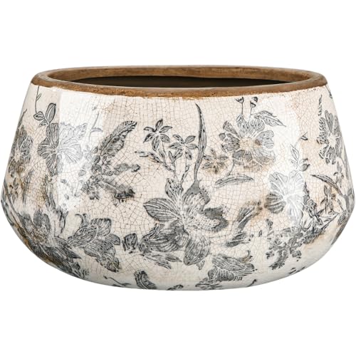 Ninehaoou 9.8 Inch Large Vintage Ceramic Planter Ice…