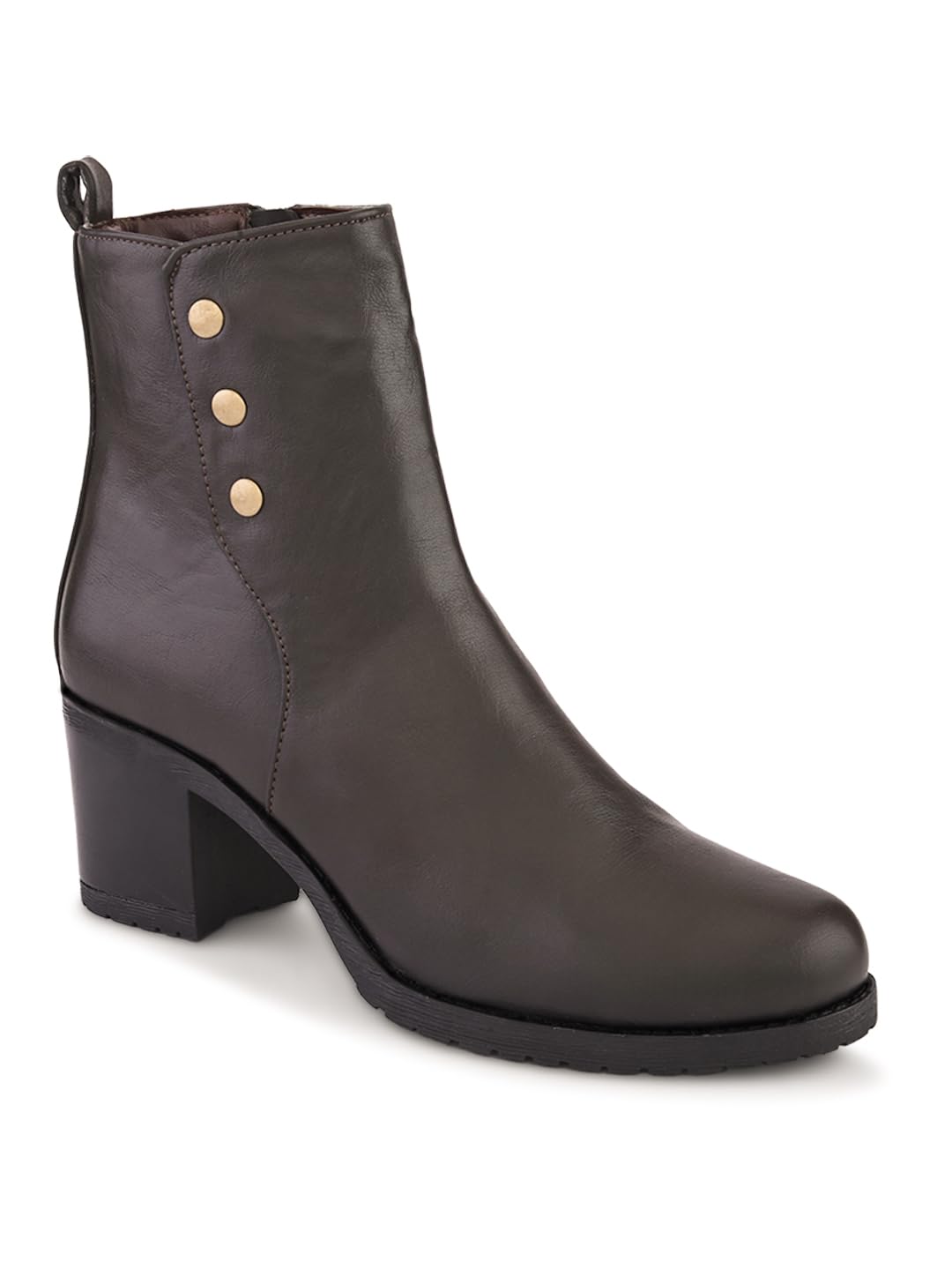 Women's Ankle Chelsea Boots with Block Heel | Side Zip Fashion Booties for All Seasons | Memory Foam With Cushioned Footbed For All Day Comfort-image-43