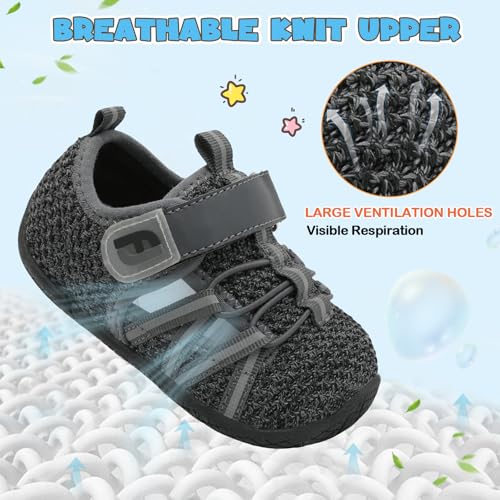 JOINFREE Toddler Sandals Boys Girls Breathable Closed Toe Water Beach Sandals Kids Wide Barefoot Summer Water Shoes Baby Walking Sneakers2