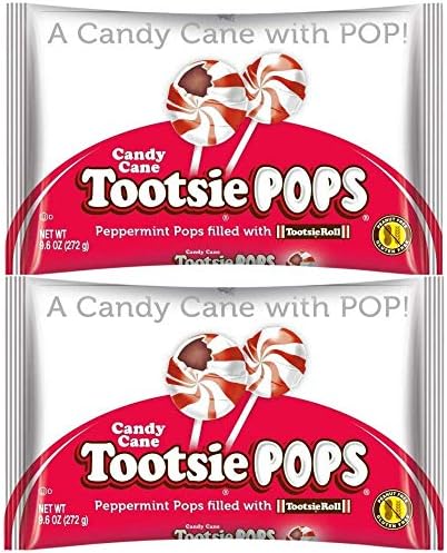 Peppermint Candy Cane Tootsie Pops (Pack of 2)