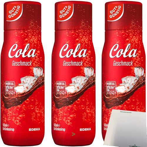 usy Bundle für Gut & Günstig Cola Getränkesirup 3er Pack (3x500ml Flasche) + usy Block