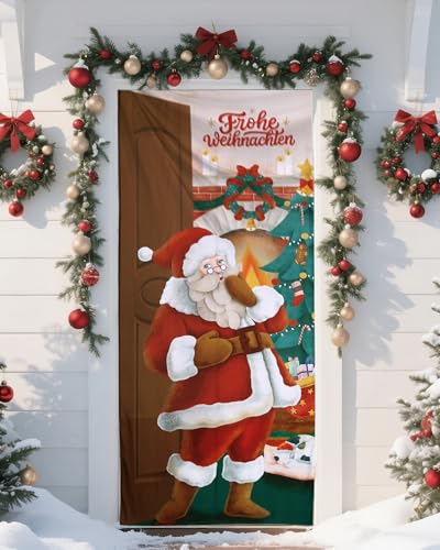 Johamoo Weihnachtsdeko Türvorhang - Türabdeckung für Weihnachten...