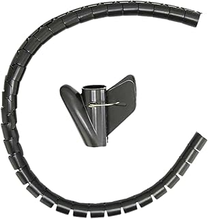 منظم كابلات مرن ملفوف مع مشبك للأسلاك وغطاء واقي للكابلات للكمبيوتر الشخصي والتلفزيون والكمبيوتر، منظم أسلاك المنزل والمكتب، يمكنك تركيبه بنفسك، مرن بطول 3 أمتار وقطر 10 ملم، لون أسود