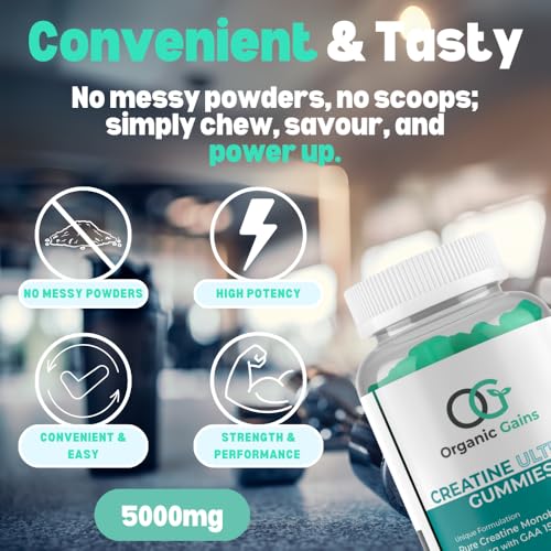 OG Creatine Ultra – 90 Gummies | 5000mg MAX Creatine Monohydrate & 1500mg GAA | Up to 8.5X More Uptake, Fast-Absorbing Formula for Enhanced Muscle & Brain Power, No Water Retention - Image 5