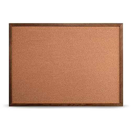 MG Design Tableau en liège avec cadre en bois 80 x 100 cm Brun – organiseur pour notes, photos et plans pour la maison, le bureau et l'école