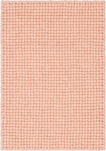 myfelt Merle Filzkugelteppich — 90x130cm, rechteckig — Rosa