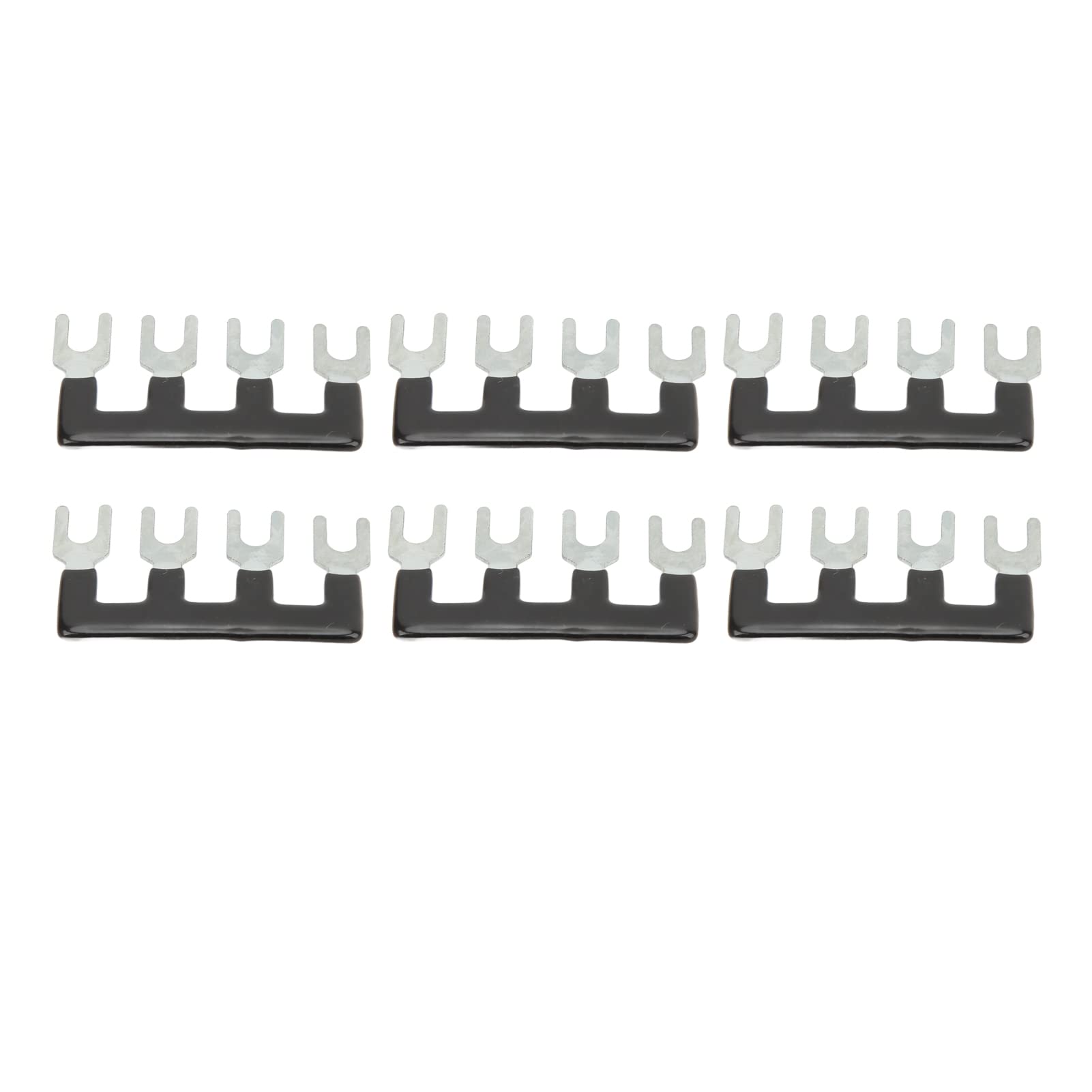Terminal Strip, Good Conductivity Terminal Strip Blocks Black Red Copper 10Pcs 25A Withstand Voltage for Distribution (TB-2504)-image-6