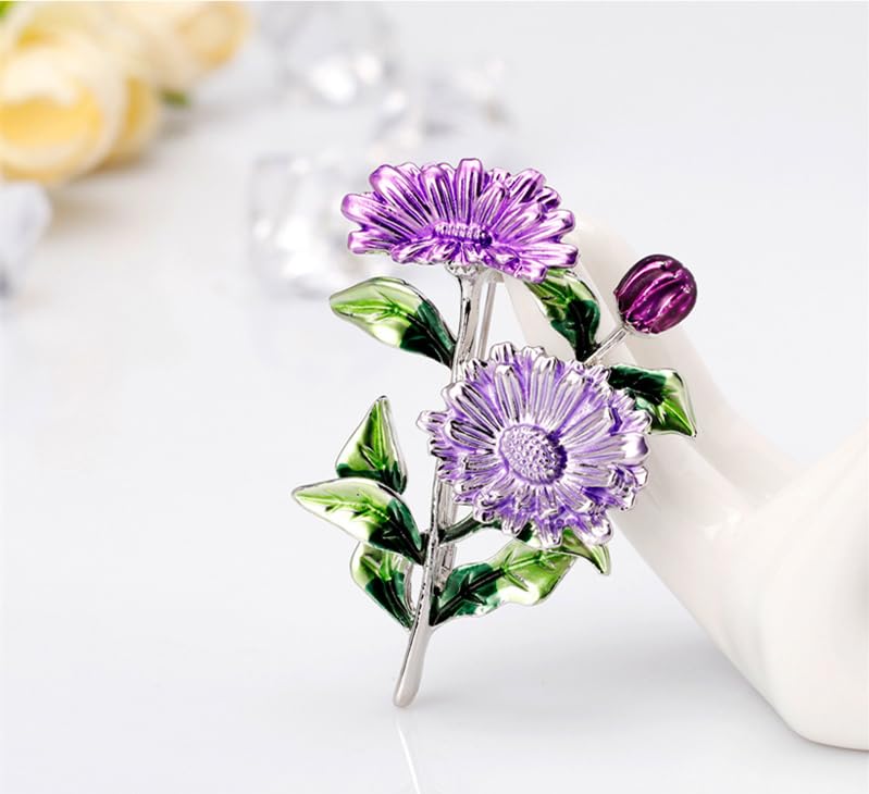 Image of Large Brooch Pin Austrian Crystal Leaf Shape Bouquet Rhinestone Scarf Decoration Wreath Cloth Brooches Pins For Women Girls