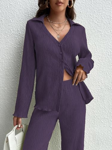 Image of GRECIILOOKS Co ord Set Women Stylish | Dress for Woman | Women's Summer Cord Set | Trendy Poly Cotton Pajama Set | Full Sleeve Beach & Resort Outfits