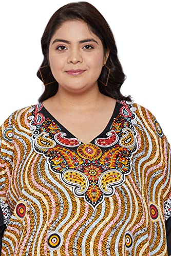 Image of Oussum Women Kaftan Plus Size Polyester Summer Lightweight Caftan Swimsuit Cover Ups Maxi African Mumu Lounge House Dress