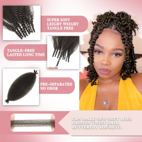 Spring Twist Afro 16 Pouces Mèches Pré-Séparées Anti-Nœuds pour Faux Locs