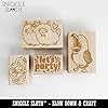 Adorable Clown Girl Rectangle Rubber Stamp for Stamping Crafting - 2.5in Large #3