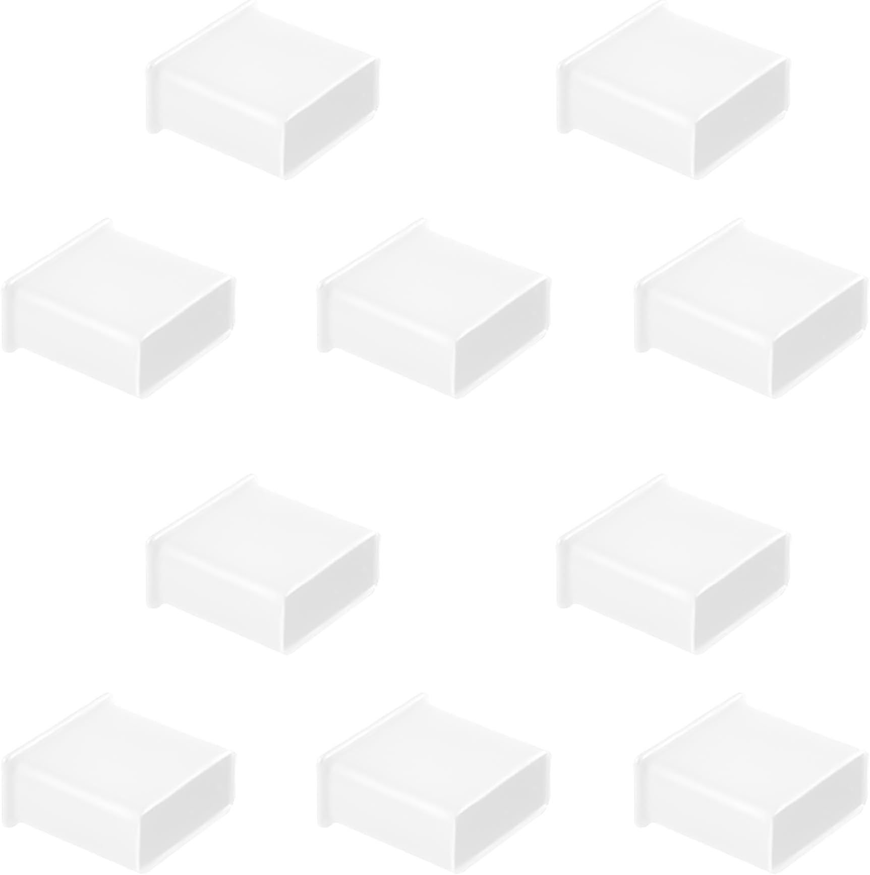 10 PCS USB2.0 Port Anti-dust Plugs, PE Covers Caps Stoppers, Port Protector for PC Computer Laptop Router Network Hub or Other Standard USB 2.0, 0.51 x 0.2 (LxW)