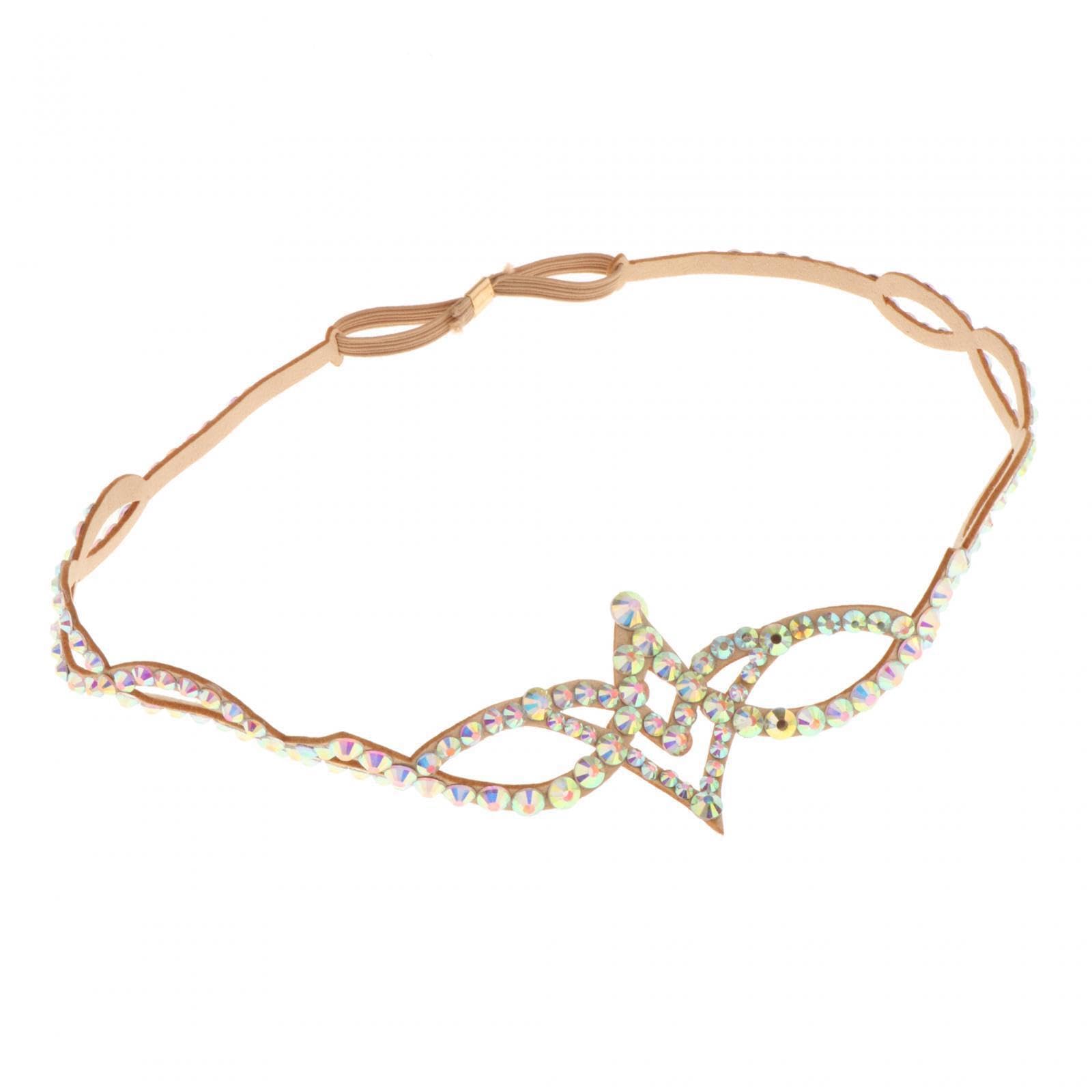Zanthicia Head Chain Belly Dance Performance Adult Women Rhinestone Shiny Accessories Gorgeous Forehead Headdresses Forehead Headpiece Bellydance Accessories Girls