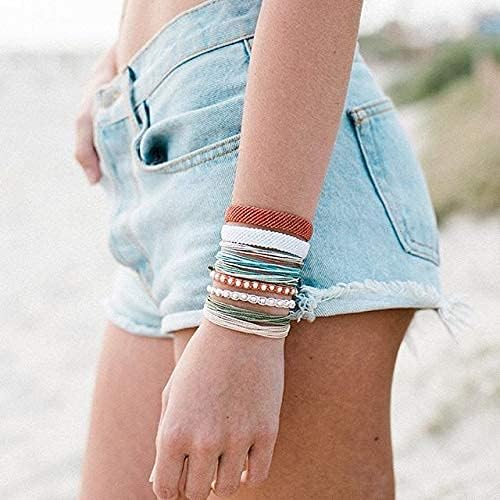 KELITCH Handmade Friendship Bracelet Colour Candy Wide Bohemia Woven Wrap Bracelets Fashion New Adjustable Bracelets Mixed Jewelry - Image 3