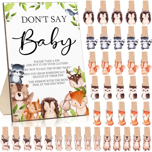 Unittype 51 Pcs Don't Say Baby Shower Game Favors Include