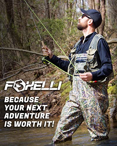 Foxelli Breathable Waders – Fly Fishing Waders For Men And Women, Stockingfoot Breathable Camo Waders For Fishing & Hunting #TOP6