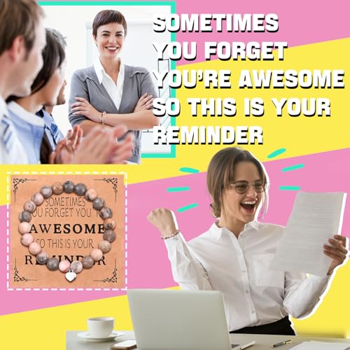 Blosssound 12 Pcs Thank You Bracelets Cards Friendship Birthday Gifts Bulk for Classroom School Women Staff Appreciation Gift4