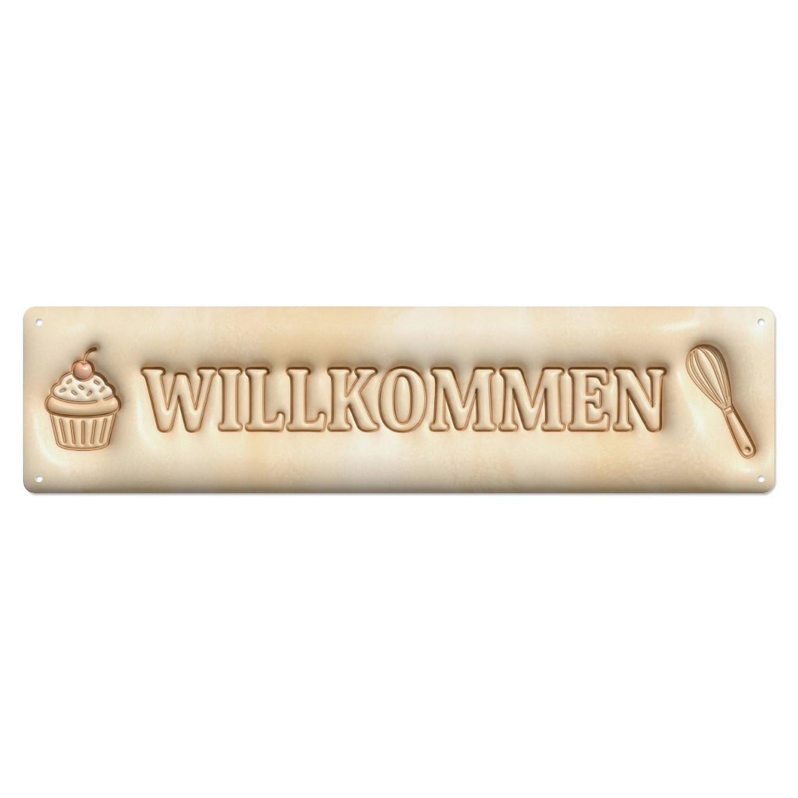 Vanilla Cream Sweet Bakery Welcome Metal Tin Sign