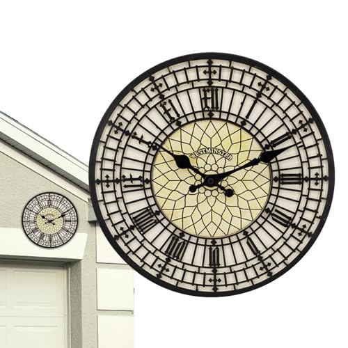Horloge ronde créative grand format résistante intempéries pour terrasse