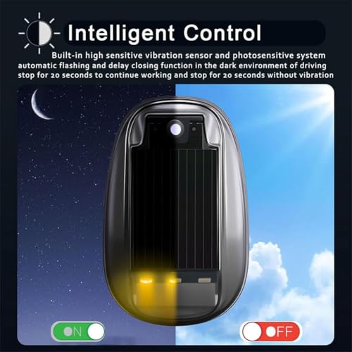 image for Dododox 2026 New Solar Car Roof RGB Strobe Light with Remote Control, 