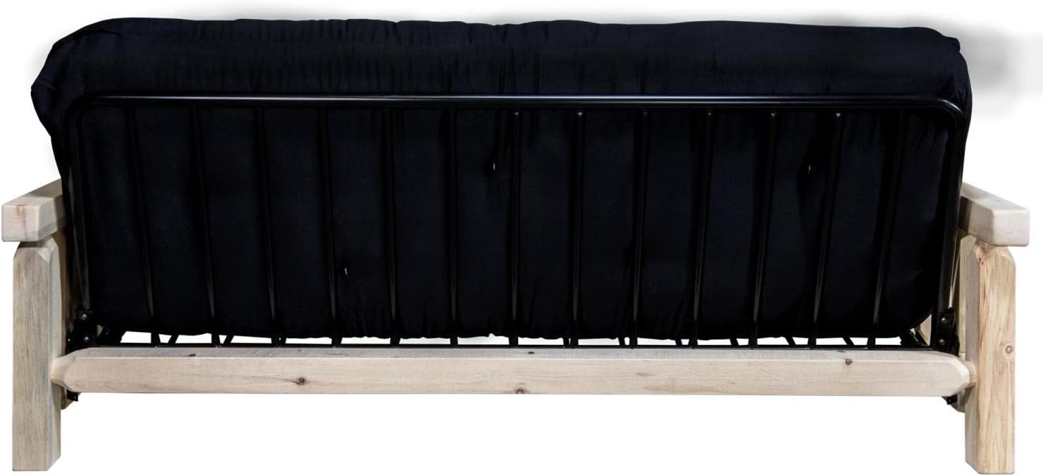 Montana Woodworks Homestead Collection Futon Frame with Mattress, Ready to finish