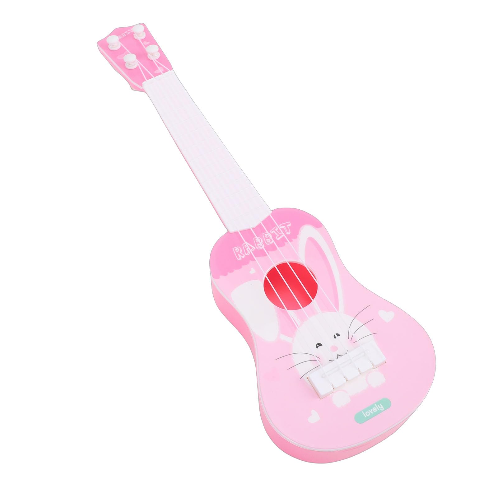 Cryfokt Interactive Ukulele Guitar Toy for Children Cooperative Play Cognitive Development Lightweight Portable (Pink)