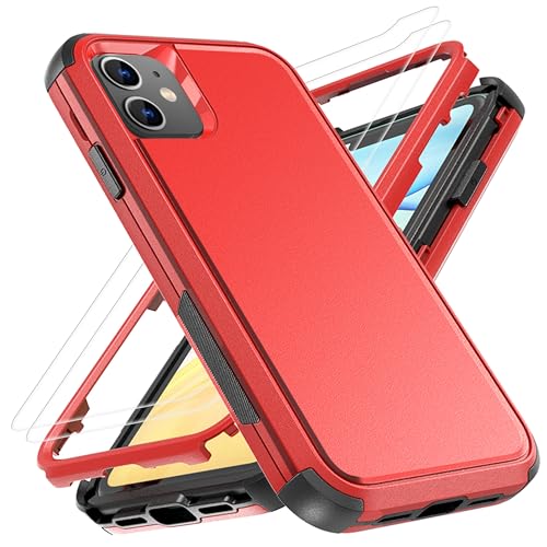 Coque iPhone 12 antichoc rouge noire résout le problème des chutes et rayures