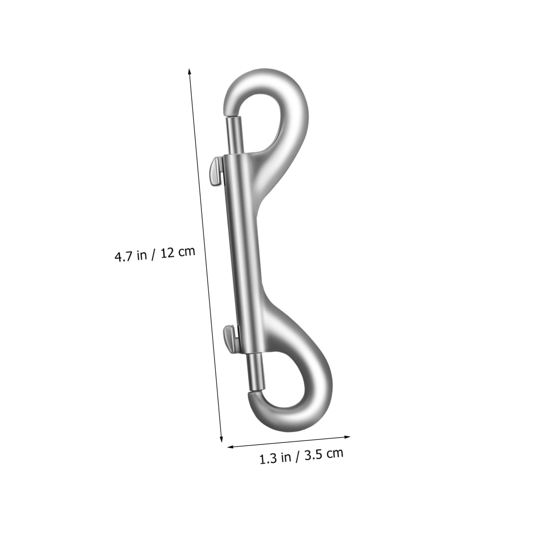 GRIRIW 6pcs Double Ended Snap Hooks for Pets Durable Zinc Alloy Clips Secure Bolt Mechanism for Dog Leashes and Key Chains Versatile for Outdoor Use