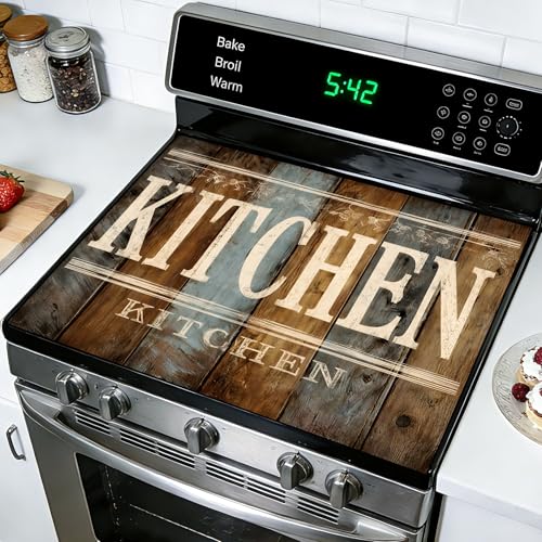 Image of Stove Burner Covers Non-Slip Electric Cooktop Protector Mat (Kitchen)