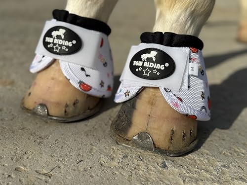 Image of 2520D Horse Bell Boots No-Turn Horse Bell Boots, Equine Ballistic Hoof Overreach Bell Boot, Pair