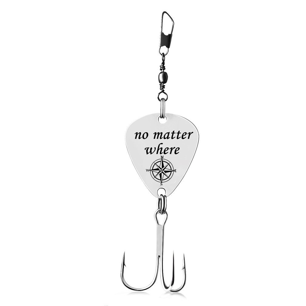 Kooer - Ami da Pesca Personalizzati, con monogramma e Incisione Personalizzabile, Regalo per Natale e Matrimonio
