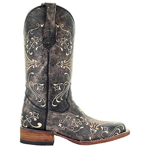 Corral Boots Women's L5078 Circle G Embroidery Leather Cowgirl Boots