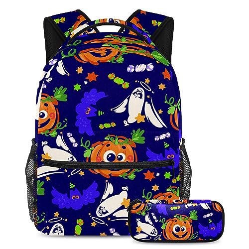 Cartable Halloween 40cm avec trousse : le confort idéal pour les trajets scolaires des élèves