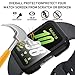 Suoman 2-Pack for Samsung Galaxy Fit3 Case, Full-Coverage Tempered Glass Screen Protector, Hard PC Bumper Protective Cover-Black+Black