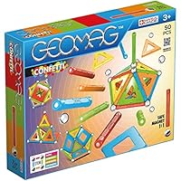 GEOMAG – CLASSIC CONFETTI 50 Teile – Magnetisches Konstruktionsspiel für Kinder von 3–4 Jahren – Swiss Made – Bausteine mit 16 Stäben, 14 Kugeln, 20 Plättchen – STEM - Magnetische Bausteine
