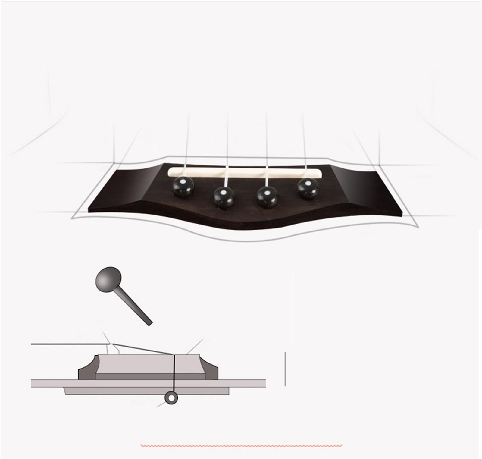 26 Calowy Zestaw Ukulele Z Litego Drewna Małym Instrumentem Gitarowym Czarnymi Krawędziami Początkujący Ukulele