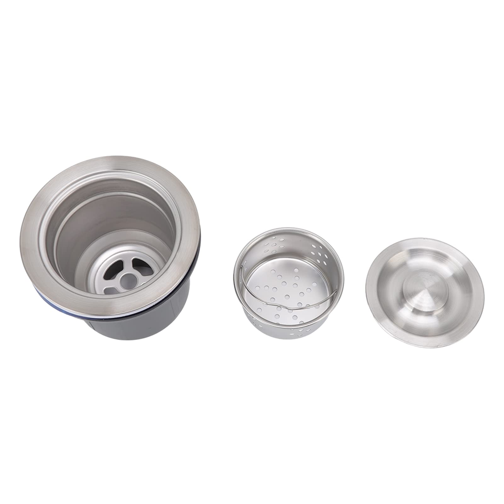 Kit completo universal de instalación de drenaje de fregadero doble para cocina, colador de cesta de acero inoxidable, manguera de PVC flexible, desviador de 3 vías, fontanería debajo del