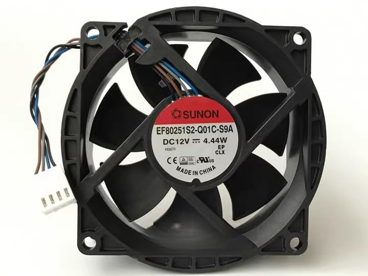 EF80251S2-Q01C-S9A 12V 4.44W Cooling Fan - 80mm x 25mm, Reliable Performance for Various Applications