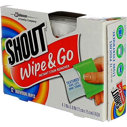 Image of Shout Wipe & Go Instant Stain Remover - 12 CT